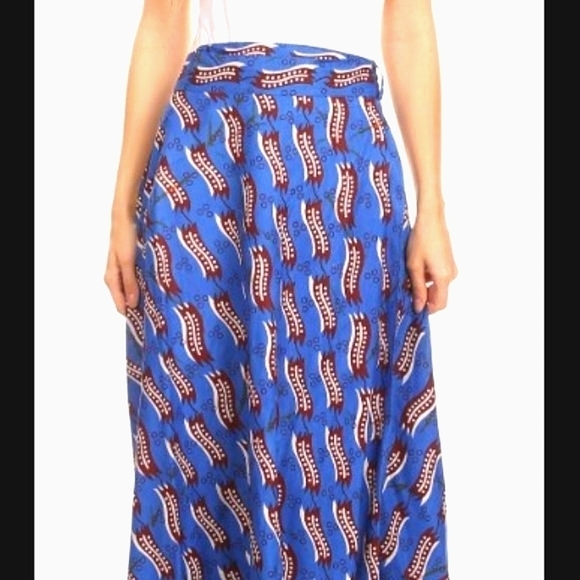 ADVANCE APPARELS Long Ethnic Print Wrap Around Maxi Skirt - Picture 3 of 7